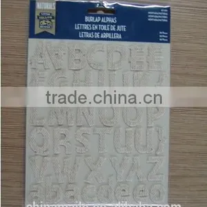 Eco-friendly Non-toxic Alphabet Canvas Fabric Stickers for Promotion Gift thumbnail-1