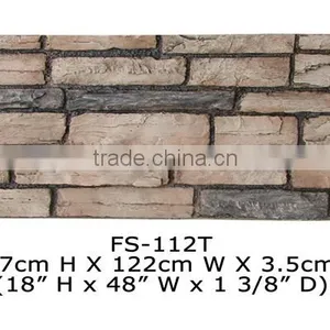 Good Price High Quality Beautiful Decorative PU Polyurethane Faux Stone Wall Panel thumbnail-1