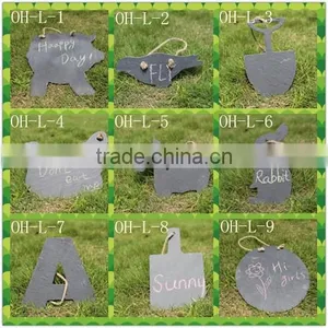 Different Shapes Hanging Slate Blackboard Garden Marker thumbnail-2