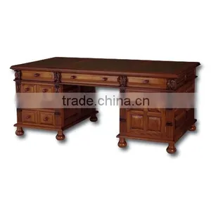 Mahogany Desk Single Full Panel 180 Indoor Furniture thumbnail-1