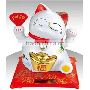 7 Inch Lucky Cat Solar Toy Money Save Pot thumbnail-1