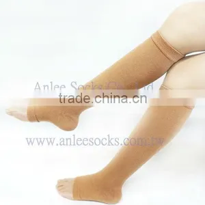 FX-009 Open Toe Knee High Moderate Compression Socks thumbnail-1