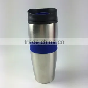 2016 New Hot Double Wall Insulated Stainless Steel Coffee Mug With Silicon thumbnail-2