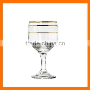 Wine Glass With Gold Rim,stemware,glass Goblet thumbnail-1
