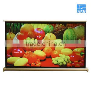 Golden Tone Tabletop Micro Portable Presenter Projector Screen, Easy Carry Outdoor Wall Mount Projection Screen 40" 50" thumbnail-1