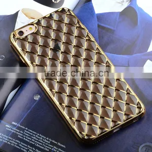 C&T Clear Transparent Soft Plating Grid TPU Bumper Case for IPhone 6 Plus 5.5 Inch thumbnail-4