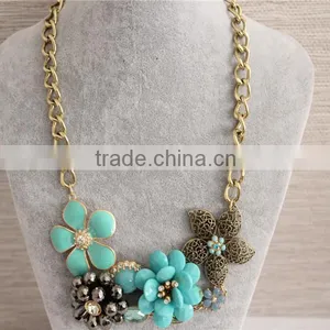 Crystal Jewelry Necklace, Flower Choker Necklace, Fashion Necklace Gold Necklace thumbnail-2