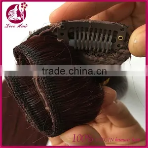 Wholesale 100% Unprocessed 7a Grade Indian Human Hair Clip in Hair Extensions thumbnail-4