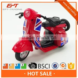1 14 Miniature Pull Back Metal Toy Die Cast Motorcycle With Music thumbnail-1