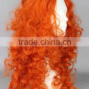 Cosplay Synthetic Costume Long Red Afro Curls Wig N379 thumbnail-3