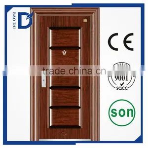 Cheap Front Steel Apartment Building Entrance Door thumbnail-1