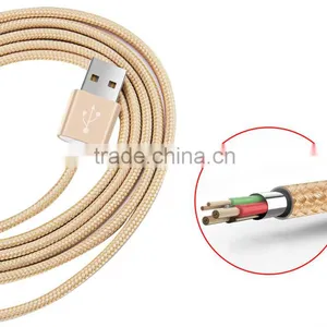 Durable 1m Nylon Braided Usb Cable for Android Phones, Micro Usb v8 Charger Cable Charging Cord thumbnail-3