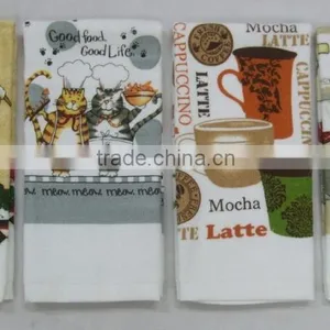 Silk Screen Printing Kitchen Terry Towel Cotton Velour Kitchen Towel thumbnail-1