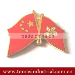 Countries Crossed Aluminium Material Laos National Flag Shape Lapel Pin Badge thumbnail-3