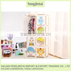 2015 Hot Sales High Quality Cartoon Plastic Wardrobes for Children thumbnail-3