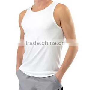 Hot Selling New Design Blank Gym Mens Stringer Singlet Wholesale Sleeveless t Shirt Men's Gym Vests Lycra Mens Running Tank Top thumbnail-3