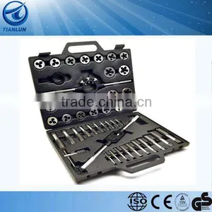 45 pc Tap and Die Set SAE Tungsten Steel Titanium Tools thumbnail-1