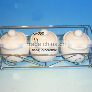 Ceramic Spice Jar Set Spice Rack Set Small Canister Set thumbnail-1