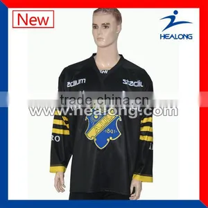 High Quality Wholesale Embroidery Sublimation Ice Hockey Jersey thumbnail-1