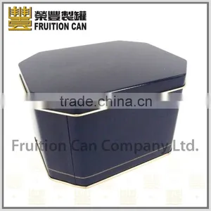 Hexagon Tin Gift Can Metal Box for Candles Gift Boxes Match Christmas Packing Box thumbnail-1