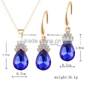 Online Shonp China Wedding Earring and Necklace Set White Cubic Zircon Stone Jewelry thumbnail-2