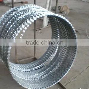 Dia 500mm Double Concertina Razor Barbed Wire Cross Razor Concertina Razor Barbed Wire(2.0-2.5mm) thumbnail-3