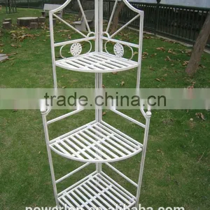 3-tier Garden Wrought Iron Display Folding Flower Shelf thumbnail-1