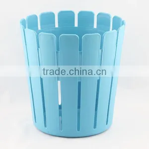 Plastic Wood Line Basket Trash Can Dustbin Trash Bin thumbnail-2