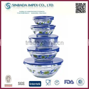 Wholesale Cheap Daily Use Glass Soup Bowl Salad Bowl, 5pcs Glass Bowl Set thumbnail-3