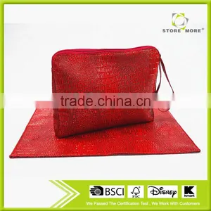 Store More Fashion Girl Travel Make Up Cosmetic Pouch Storage Holder Hand Bag Clutch Handbag Lady Casual Purse thumbnail-1
