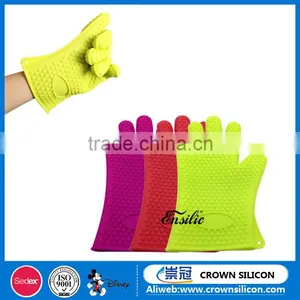 FDA Heat Resistant Silicone Cooking Baking Gloves for Oven Mitt thumbnail-1