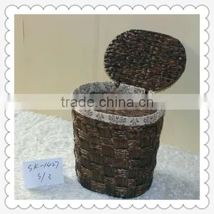 Wholesale Willow Basket With Plastic Linner and Leather Handles thumbnail-2