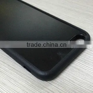 For Iphone6 TPU+PC Skid Resistance Microgoove Phone Case, Black Tpu Edges PC Back Case for Iphone6 6plus thumbnail-4