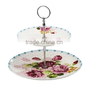 Ceramic Double Layer Cake Plate thumbnail-1
