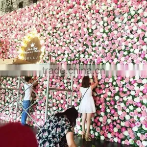 50cm x 50cm Decoration Artificial Plastic Silk Colorful Paper Flower Wedding Brick Wall Hanging E03 0101 thumbnail-3