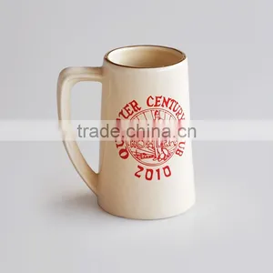 Hot Sale Irregular Shape Ceramic Beer Mug, With Customized Decal thumbnail-1