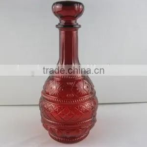 Red Color Wine Bottle Glass Bottles for Sale thumbnail-3