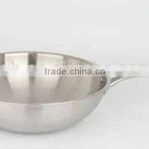 SS18/8 Food Grade Frying Pan/fry Pan thumbnail-4