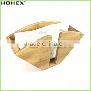 Bamboo Coffee Filter Paper Holder Coffee Filters Dispenser Rack Homex-BSCI Factory thumbnail-1