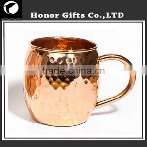 High Quality Manufacturer Hammered 100% Pure Copper Mug thumbnail-2