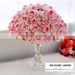 WEFOUND Romantic Wedding Roses Led Decoration Flower Light Candlestick thumbnail-2