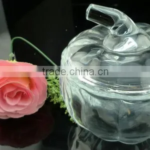 High Quality Simple Design Clear Glass Candy Bowl/sugar Jar With Lid thumbnail-1