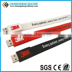2015 SLAP USB BRACELET/USB BANGLES MADE OF 100%PURE SILICONE thumbnail-2