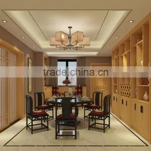 BISINI New Chinese Style Interior Wood Dining Room Design thumbnail-1
