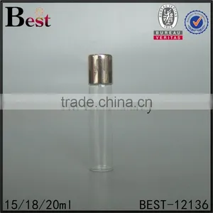 Cosmetic Packaging High Quality Clear Tube Glass Roll Bottle Roll on Perfume Bottle With Gold Cap Best Sellers China thumbnail-2