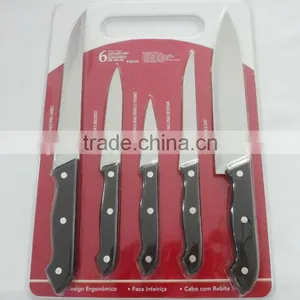 5 Pcs Kitchen Knife Set With PP Chopping Board thumbnail-1