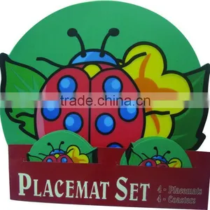 Table Mat Set With Nice Insect Picture thumbnail-1