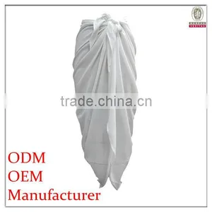 Ankle Length Frill Overall Chiffon Skirt With Tie and Uneven Hem thumbnail-1
