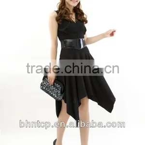 BHN339 New Clothes Summer Korean Women Dress Short Skirt With Belt Stock Available thumbnail-1