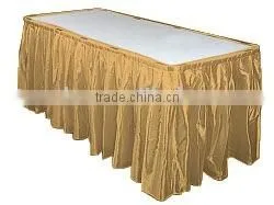 Satin Table Skirting,polyester Table Skirts for Weddings thumbnail-1